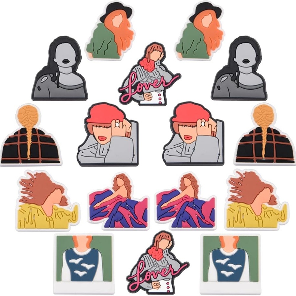 16pcs Taylor Swift Croc Charms